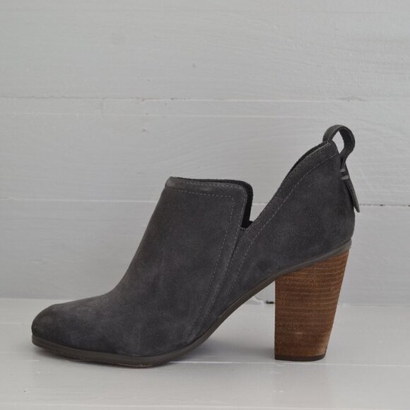 Vince Camuto Gray Ankle Heeled Boots Women's 10 M Fall Shoes Booties - Picture 2 of 8